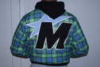 "Timberwolves Plaid” Zip up hoodie - Black